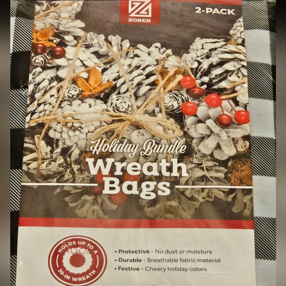Zober Holiday Bundle Wreath Bags 2 Pack